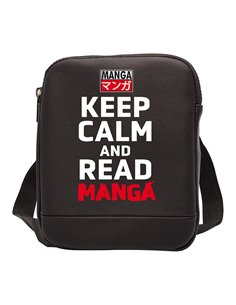 Keep Calm And Read - Messenger Bag Asian Art - Vinyl Small Size