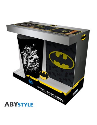 Dc Comics - Pck Xxl Glass + Pin + Pocket Notebook "batman"