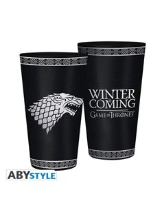 Game Of Thrones - Large Glass - 400ml - Stark - Foil