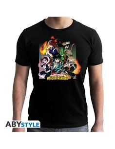 My Hero Academia - Tshirt "group" Man Ss Black - Medium