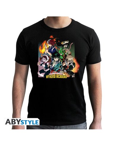 My Hero Academia - Tshirt "group" Man Ss Black - Medium