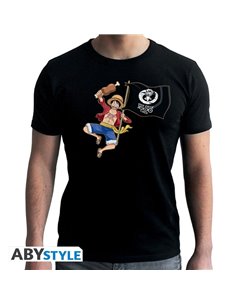 One Piece - Tshirt "luffy 1000 Logs" Man Ss Black - Medium