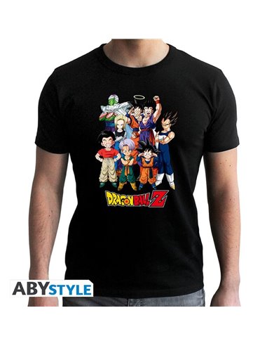 Dragon Ball - Tshirt "dbz/ Goku's Group" Man Ss Black - Large