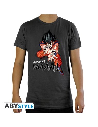 Dragon Ball - Tshirt "dbz/ Kamehameha" Man Ss Dark Grey - Medium