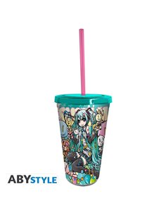 Hatsune Miku - Tumbler With Straw - 470ml - Miku Band