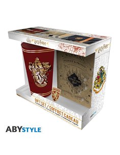 Harry Potter - Pck Xxl Glass + Pin + Pocket Notebook "gryffindor"