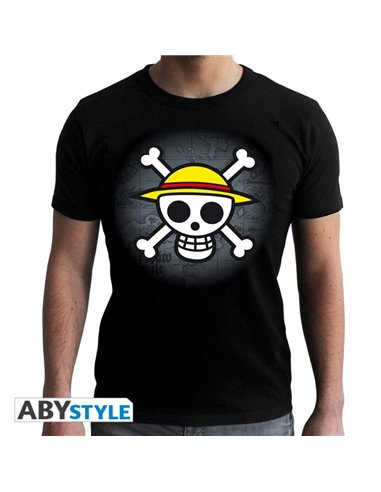 One Piece - Tshirt "skull With Map" Man Ss Black - xl