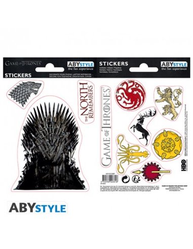 Game Of Thrones - Stickers - 16x11cm/ 2 Sheets - Stark/ Sigils