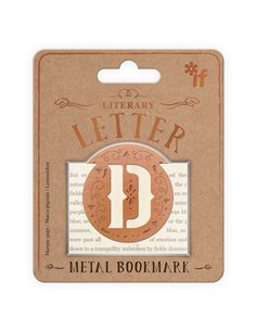 D - Literary Letter Metal Bookmark