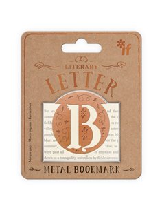 B - Literary Letter Metal Bookmark