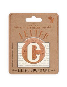 C - Literary Letter Metal Bookmark