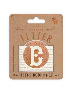E - Literary Letter Metal Bookmark
