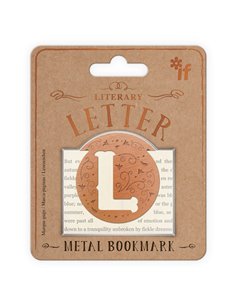 L - Literary Letter Metal Bookmark
