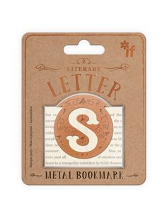 S - Literary Letter Metal Bookmark