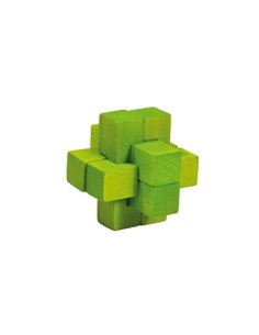 IQ-TesT-3d Mini Puzzle Cross Green