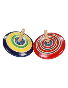 Wooden Mini Spinning Tops Eco 2pcs