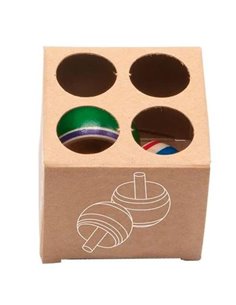 Wooden StanD-Up Spinning Tops Eco 2pcs