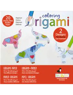 Coloring Origami Elefants 20 Sheets