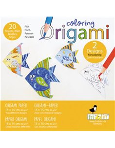 Coloring Origami Fishes 20 Sheets