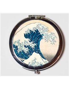 Pocket Mirror - Hokusai Wave