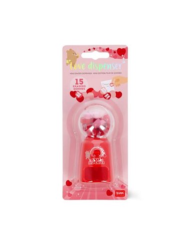 Mini Eraser Dispenser - Love Dispenser - Heart