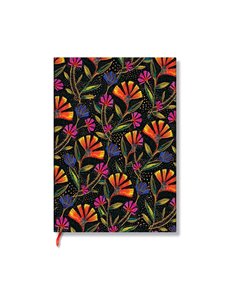 Wild Flowers (playful Creations) Midi Lined Softcover Flexi Journal (elastic Band Closure)
