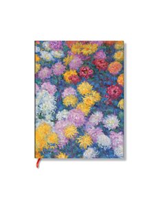 Monet's Chrysanthemums Ultra Lined Hardback Journal (elastic Band Closure)