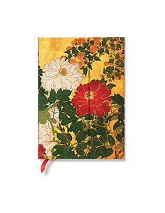 Natsu (rinpa Florals) Midi Lined Hardback Journal (wrap Closure)