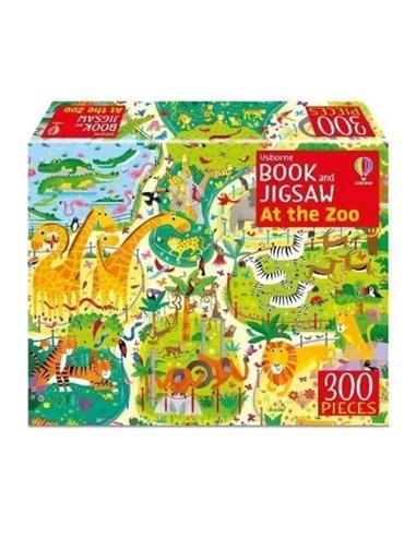 Usborne Book And Jigsaw At The Zoo