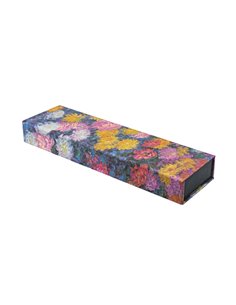 Monet's Chrysanthemums Pencil Case (wrap Closure)