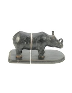 Bookend Set Rhino