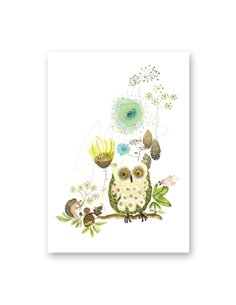 My Little Friend Owl - Double Card With Envilope