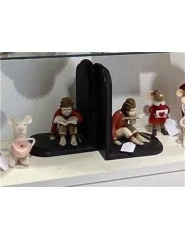 Bookend Set Reading Monkeys