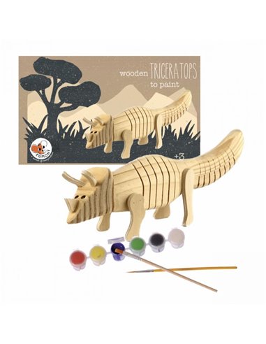 Wooden Triceratops To Paint