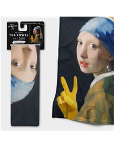 Dry Humour - Tea Towel - Girl With A Yellow Love