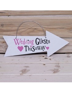 Wedding Guests This Way Sign Bshhm31