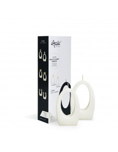 Candle Luna Una White (pack Of 2 Candles)