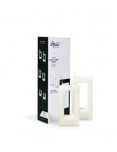 Candle Quadra Una White (pack Of 2 Candles)