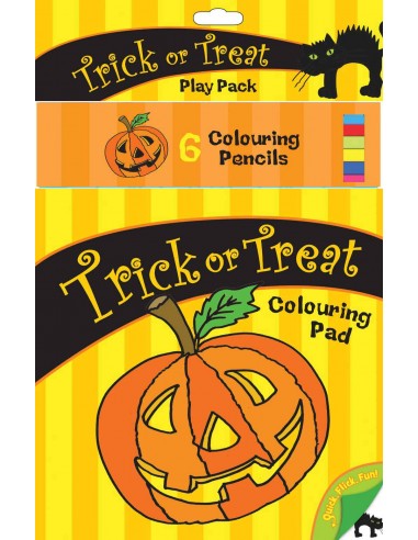 Trick Or Treat Colouring Pad + 6 Pencils