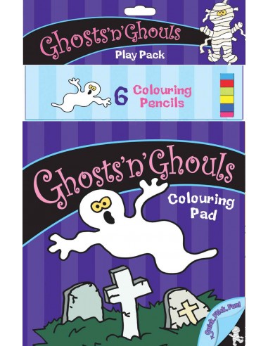 Ghosts'n'ghouls Colouring Pad + 6 Pencils