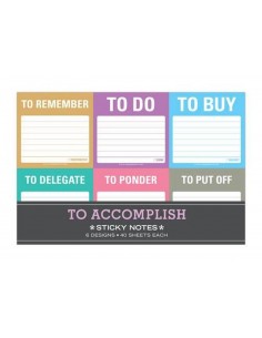 To Accomplish Sticky Notes 6 Designs