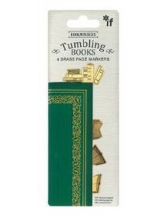Bookminders Tumbling Books 4 Brass Page Markers