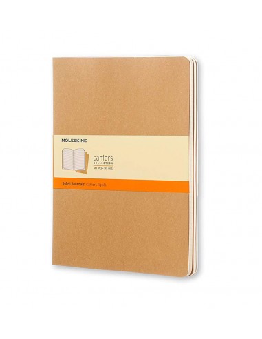 Cahier Ruled Journal Xl Brown (set Of 3)
