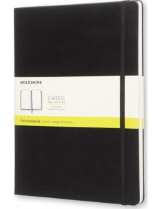 Classic Plain Notebook Xl Black (hard Cover)