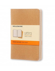 Cahier Ruled Journal Sm Brown (set Of 3)