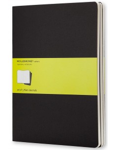 Cahier Plain Journal Xl Black (set Of 3)