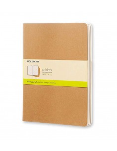 Cahier Plain Journal Xl Brown (soft Cover, Set Of 3)