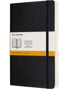 Classic Expanded Ruled Notebook Large Black (soft Cover)