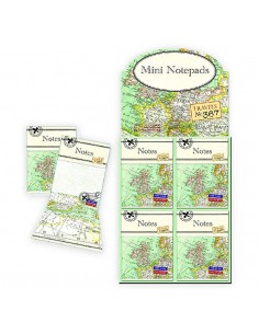 Mini Magnetic Notepads (map Blue)