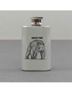 Fbhip04 Grizzly Man Shot Flask